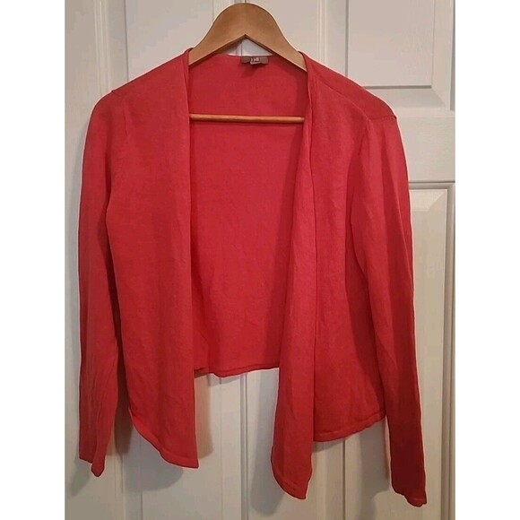 J.jill Cardigan Small Red Lightweight Soft Sweater Long Sleeves - Picture 6 of 7